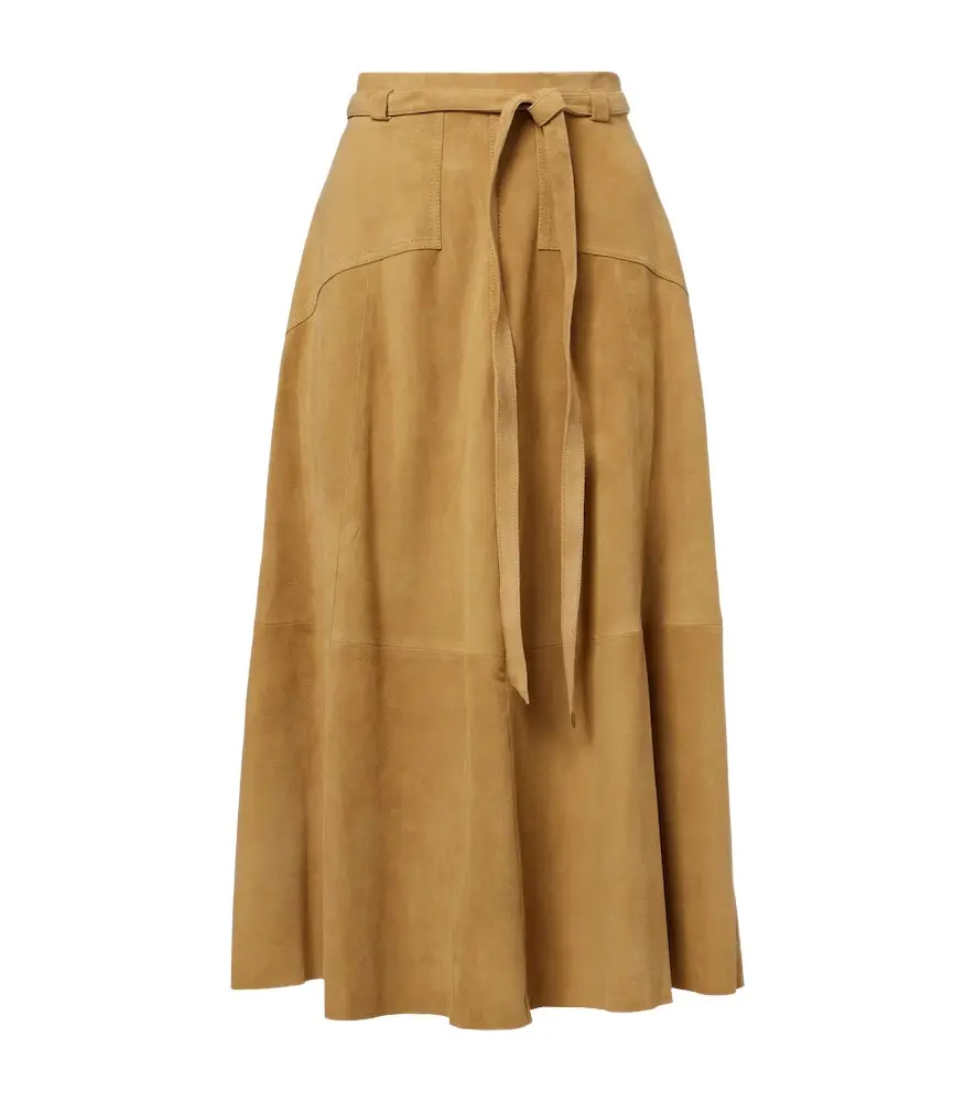 Polo Ralph Lauren Belted suede midi skirt | Image 1 Polo Ralph Lauren Belted suede midi skirt | Image 1