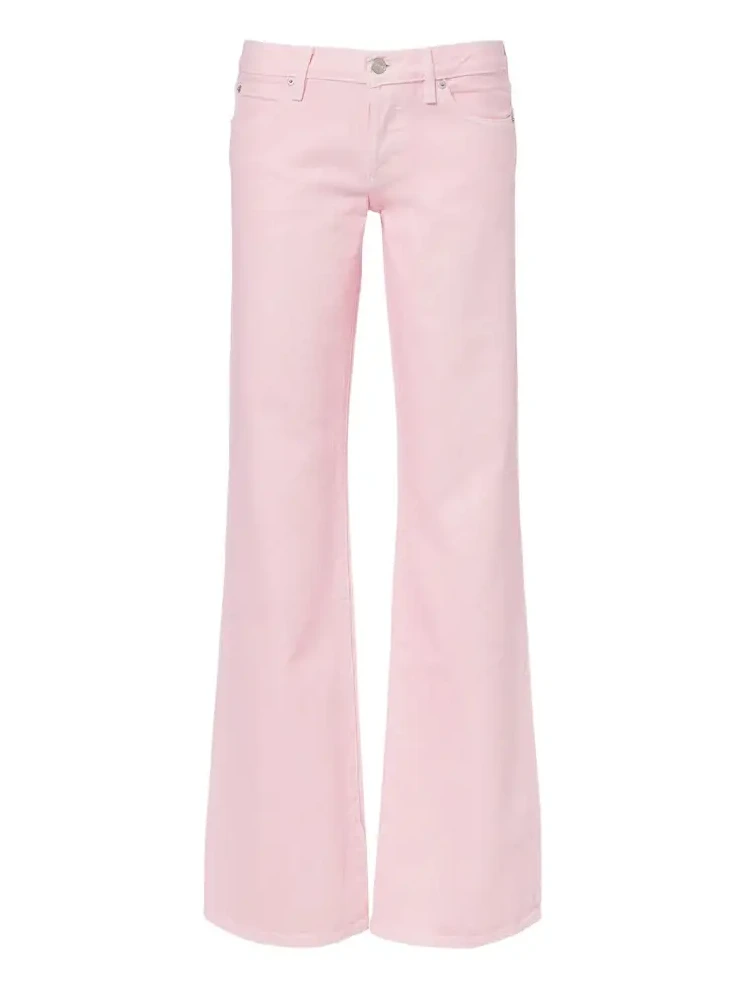 Gray wide-leg jeans