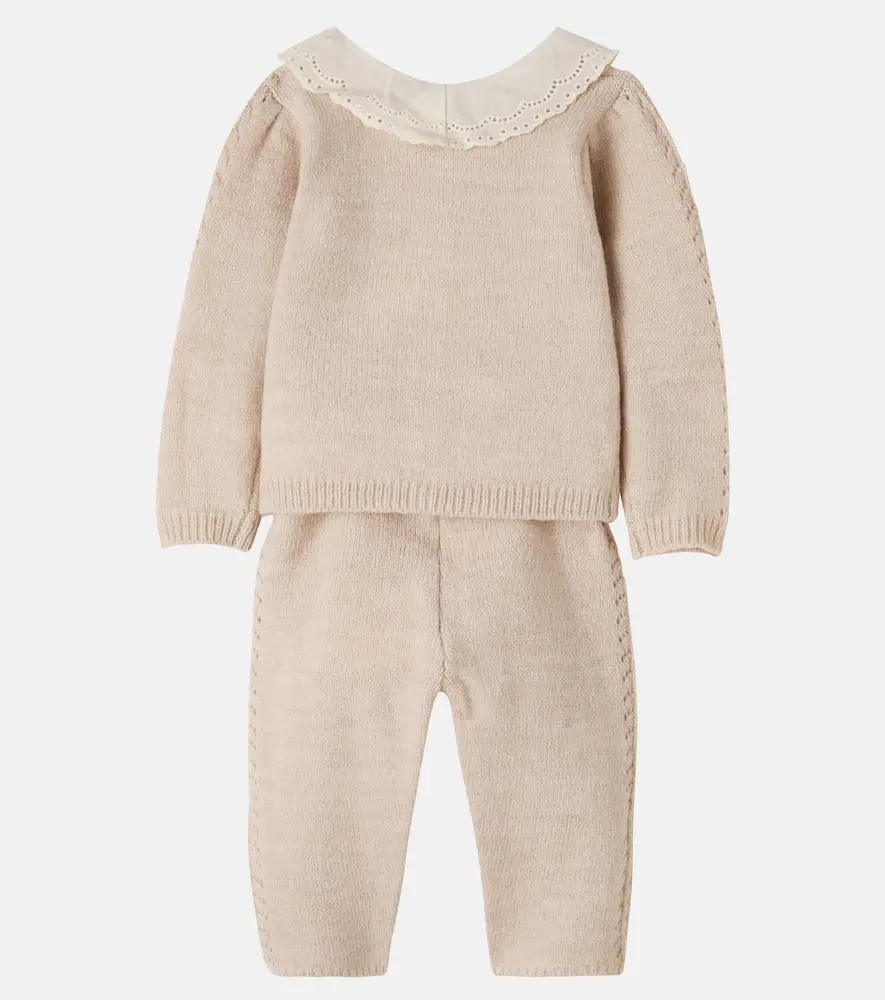 C'era Una Volta Baby Selene embroidered cardigan and pants set | Thumbnail 2 C'era Una Volta Baby Selene embroidered cardigan and pants set | Thumbnail 2