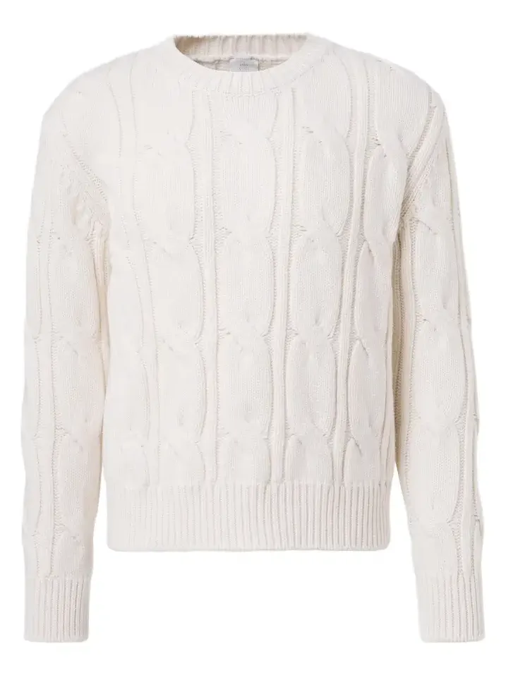 Cable-knit wool sweater