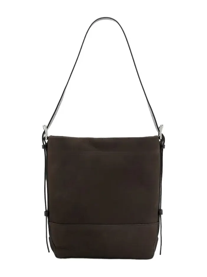 Belted Medium leather tote bag