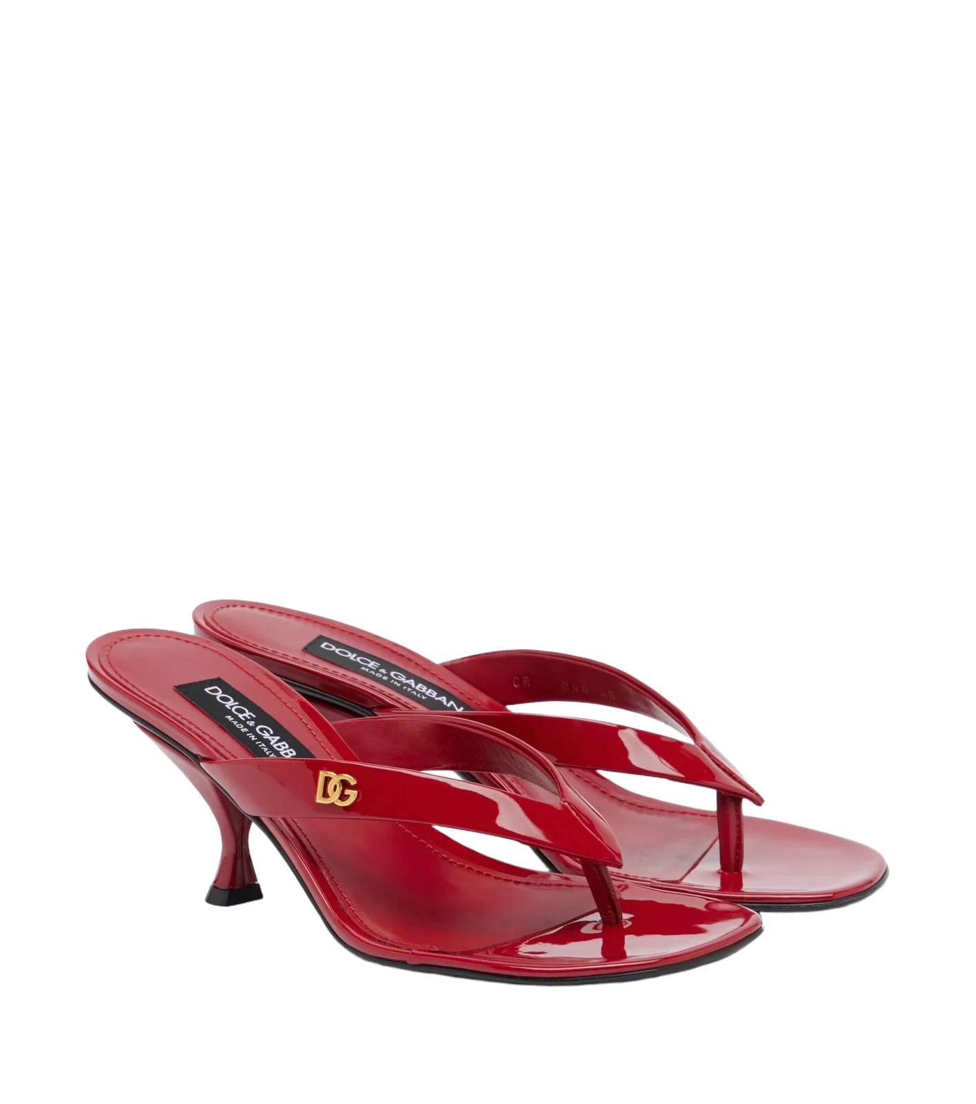 DG patent leather thong sandals