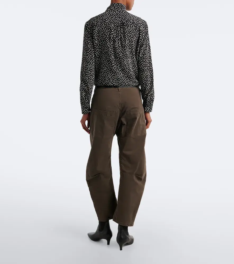 Nili Lotan Shon cotton twill barrel-leg pants | Thumbnail 5 Nili Lotan Shon cotton twill barrel-leg pants | Thumbnail 5