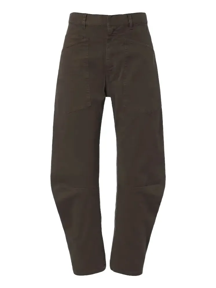 Shon cotton twill barrel-leg pants Shon cotton twill barrel-leg pants