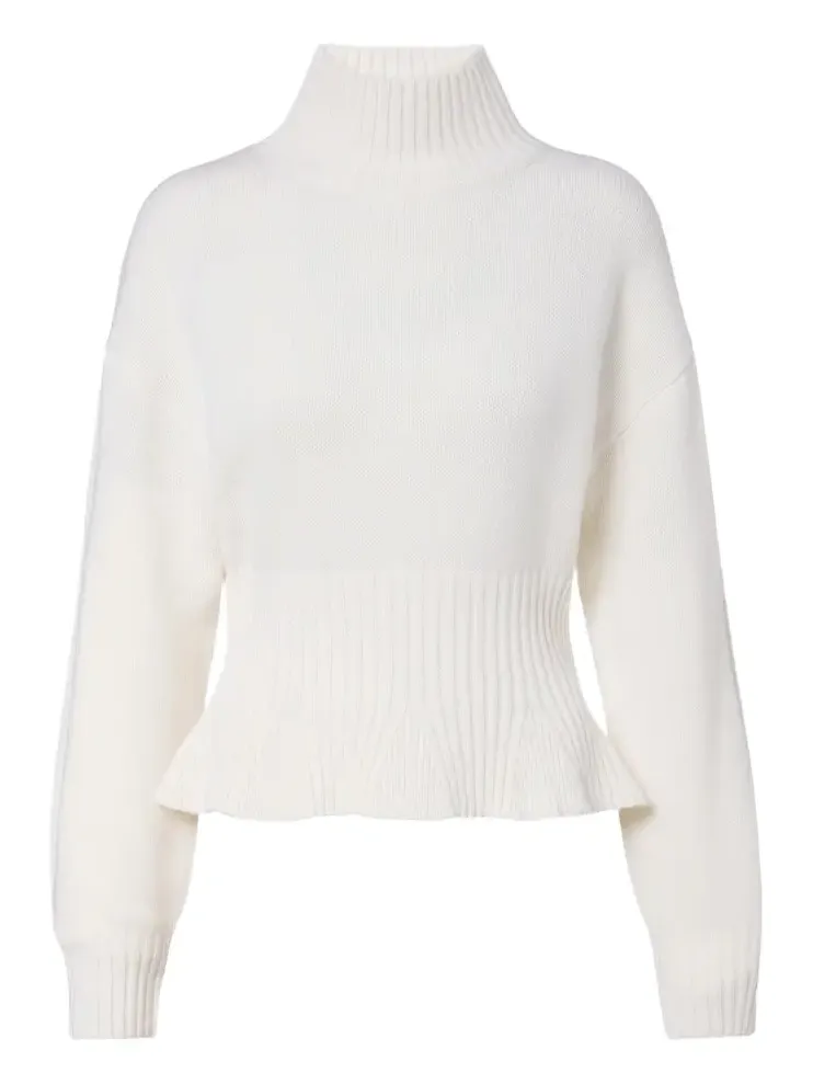 Wool and cashmere mockneck sweater