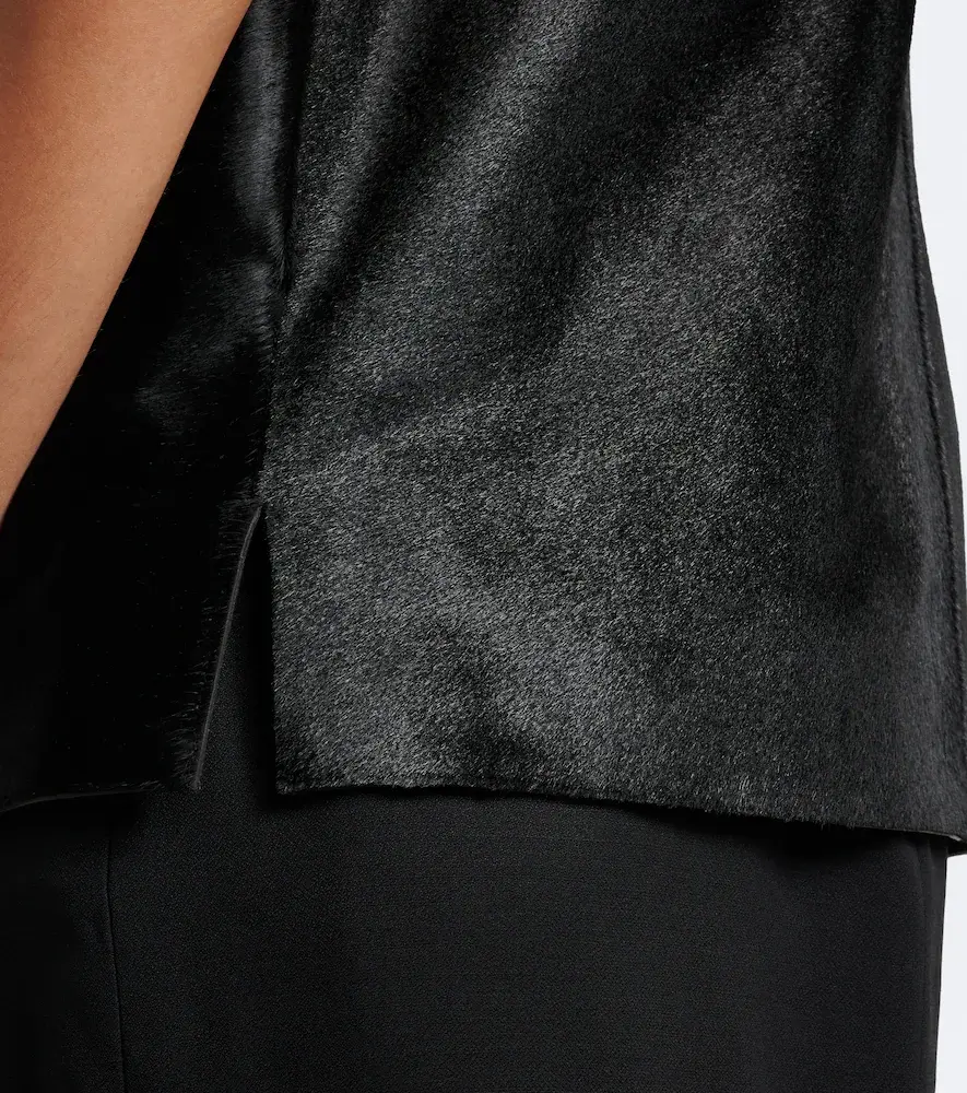 Loulou de Saison Juni pony-effect leather top | Thumbnail 3 Loulou de Saison Juni pony-effect leather top | Thumbnail 3