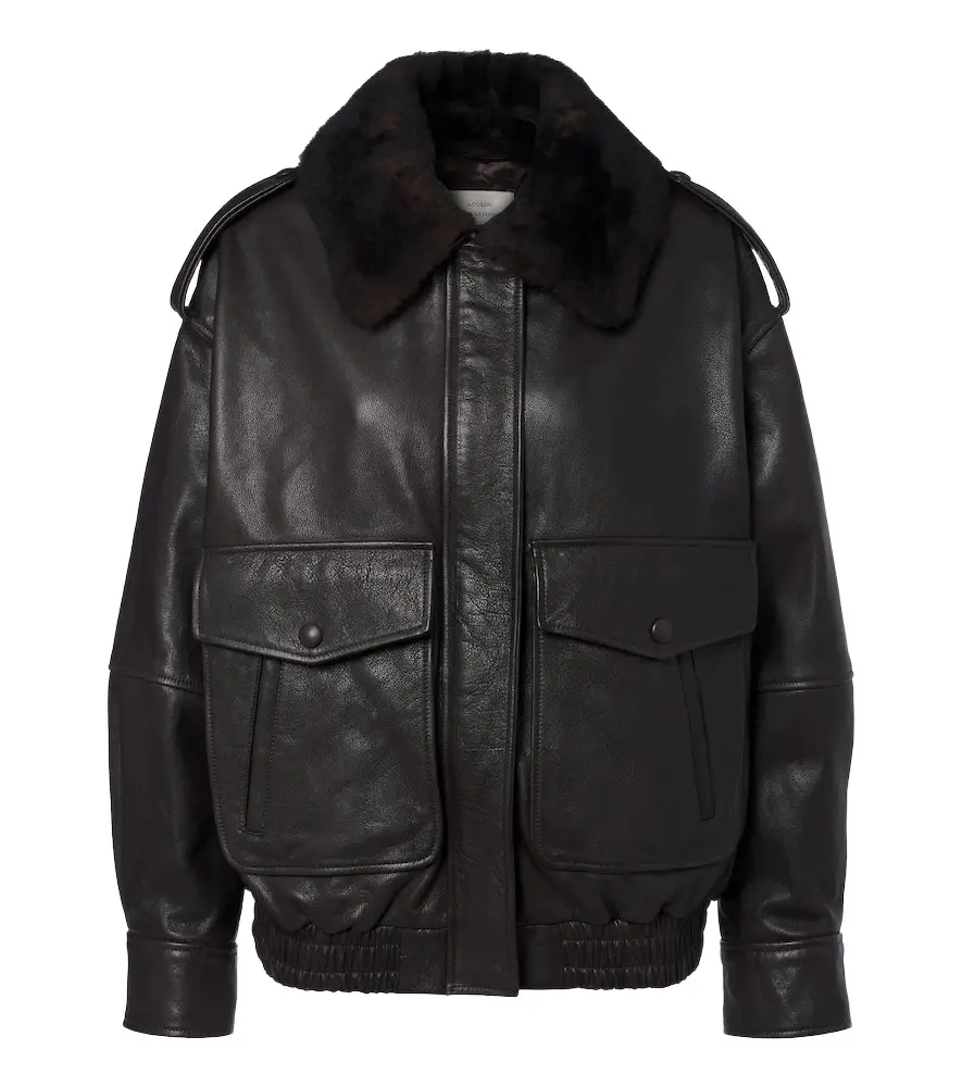 Loulou de Saison Russo leather bomber jacket | Image 1 Loulou de Saison Russo leather bomber jacket | Image 1
