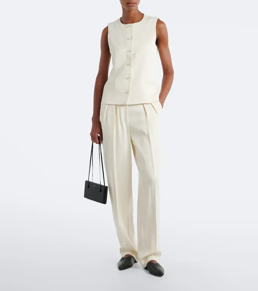 Loulou de Saison Alio Lds pleated straight pants | Thumbnail 3 Loulou de Saison Alio Lds pleated straight pants | Thumbnail 3