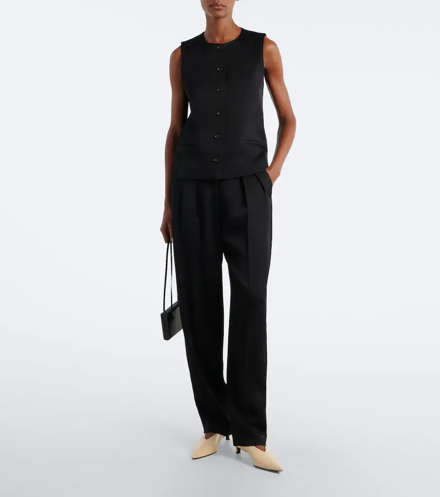 Loulou de Saison Alio Lds pleated straight pants | Thumbnail 2 Loulou de Saison Alio Lds pleated straight pants | Thumbnail 2