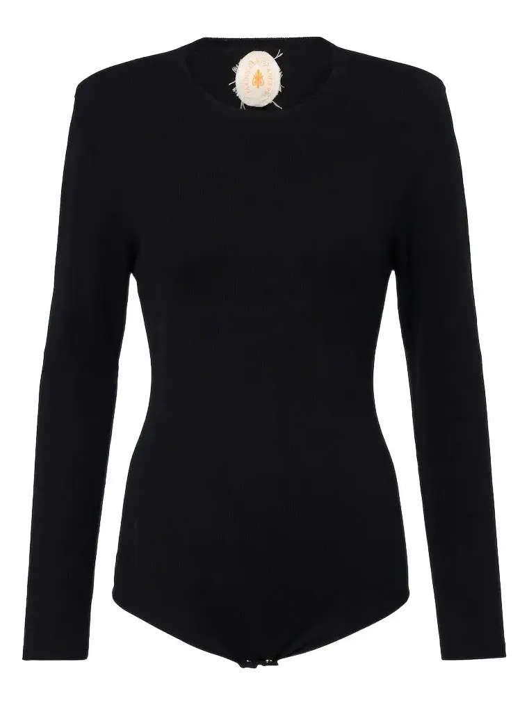 Knitted wool and cashmere bodysuit