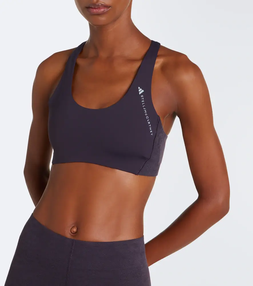 adidas by Stella McCartney Logo jersey sports bra | Thumbnail 4