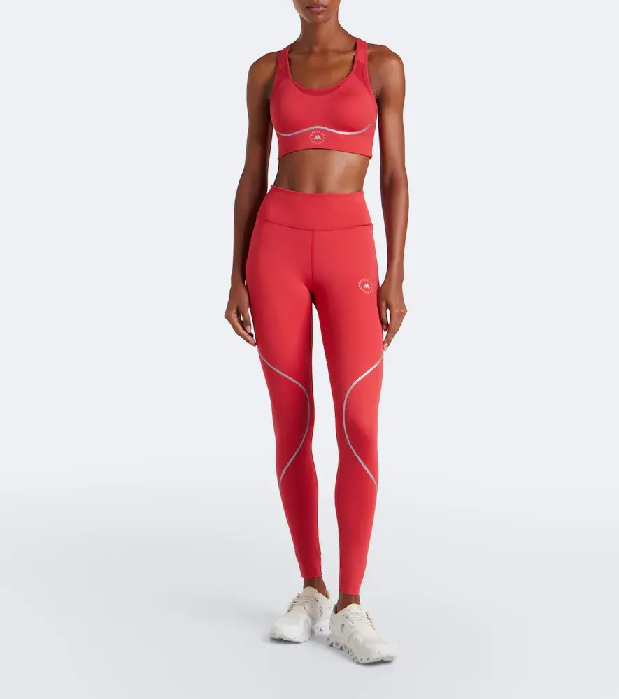 adidas by Stella McCartney Logo padded jersey sports bra | Thumbnail 4