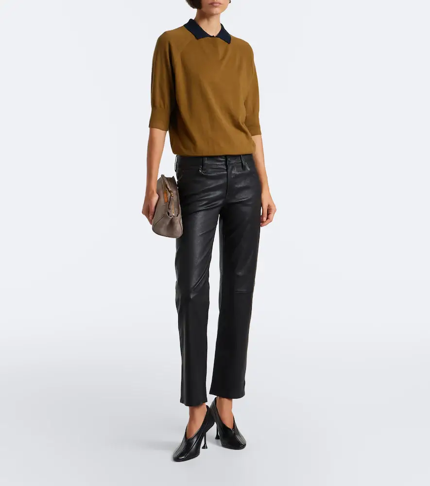 Frame Cigarette leather slim pants | Thumbnail 2