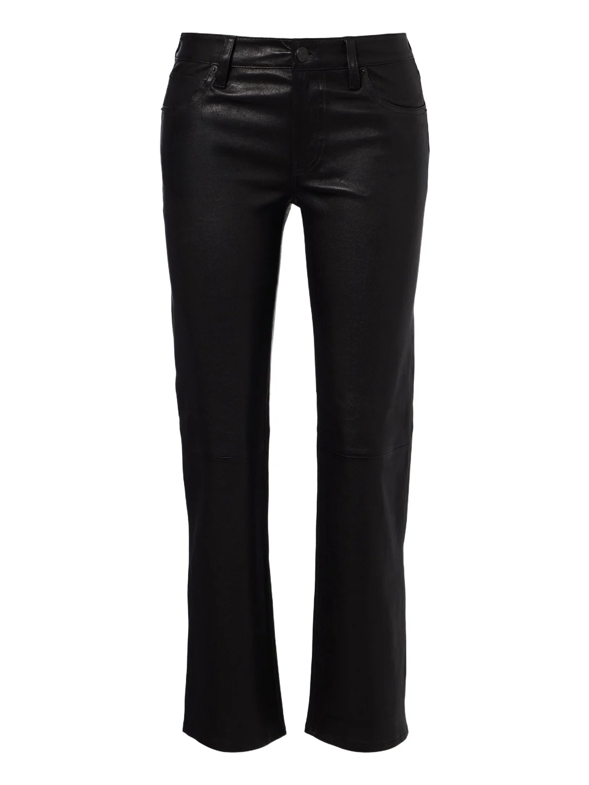 Cigarette leather slim pants