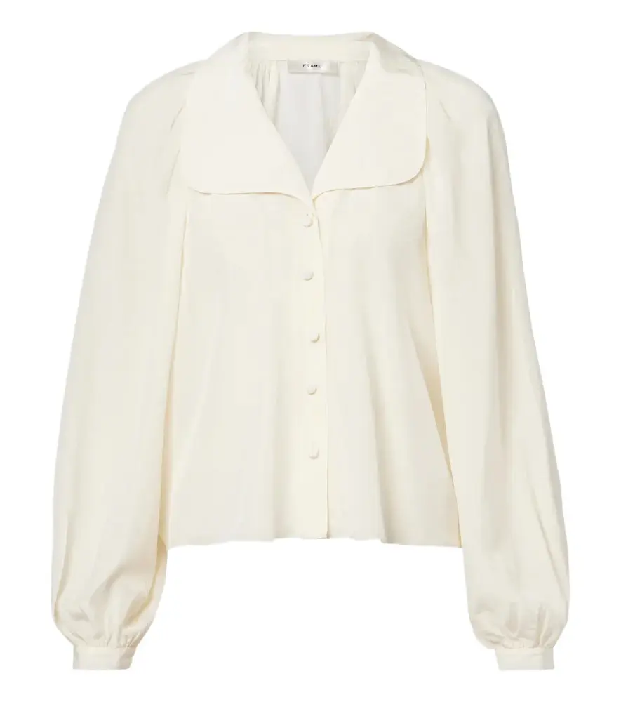 Frame Gala silk georgette blouse | Image 1 Frame Gala silk georgette blouse | Image 1