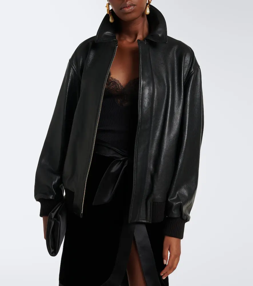 Nour Hammour Toyen leather blouson jacket | Thumbnail 2 Nour Hammour Toyen leather blouson jacket | Thumbnail 2