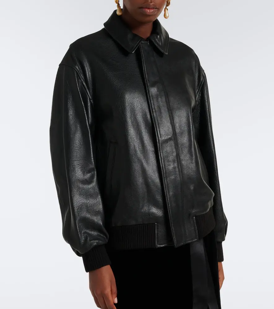 Nour Hammour Toyen leather blouson jacket | Thumbnail 3 Nour Hammour Toyen leather blouson jacket | Thumbnail 3