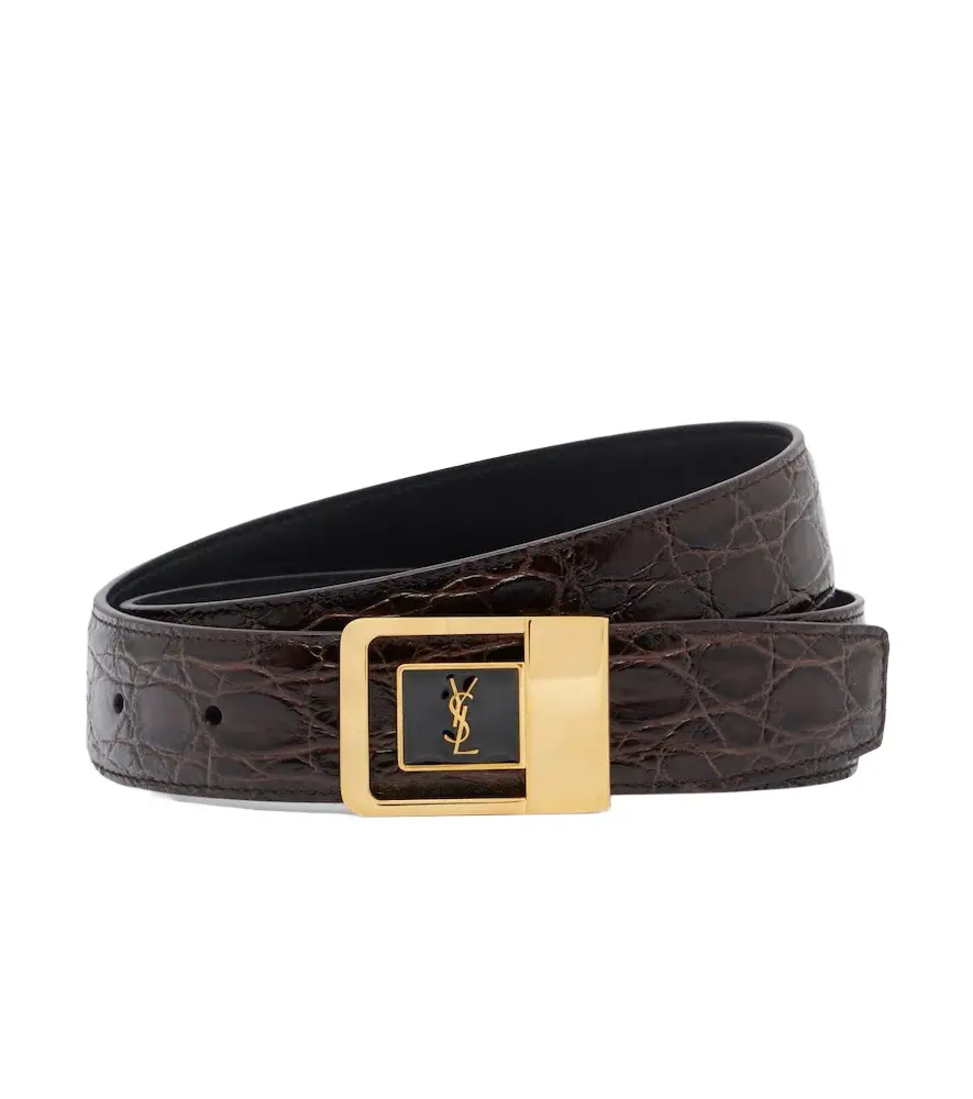 Saint Laurent La 66 croc-effect leather belt | Image 1 Saint Laurent La 66 croc-effect leather belt | Image 1