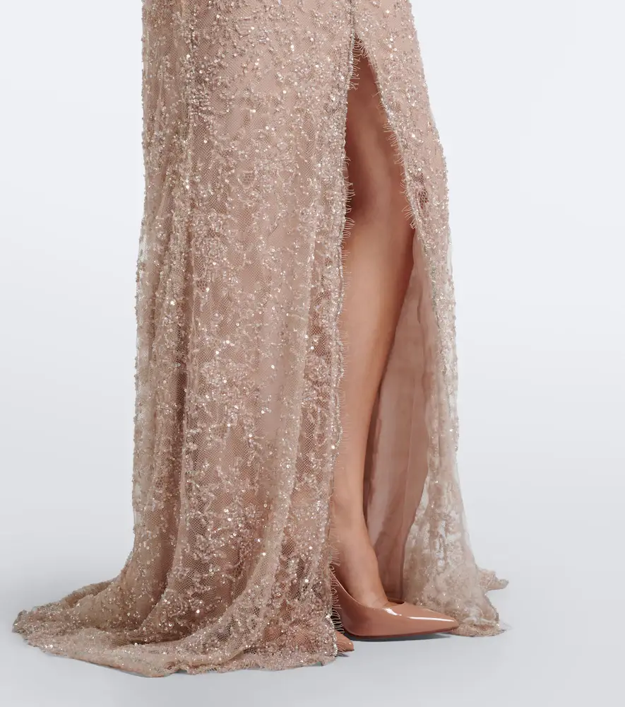 Marmar Halim Embellished off-shoulder lace gown | Thumbnail 2 Marmar Halim Embellished off-shoulder lace gown | Thumbnail 2
