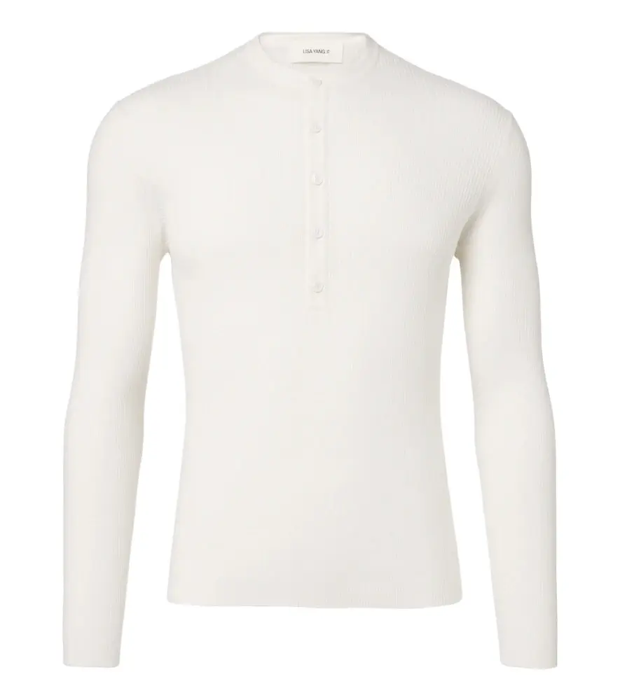 Lisa Yang Falk cotton and cashmere Henley shirt | Image 1 Lisa Yang Falk cotton and cashmere Henley shirt | Image 1