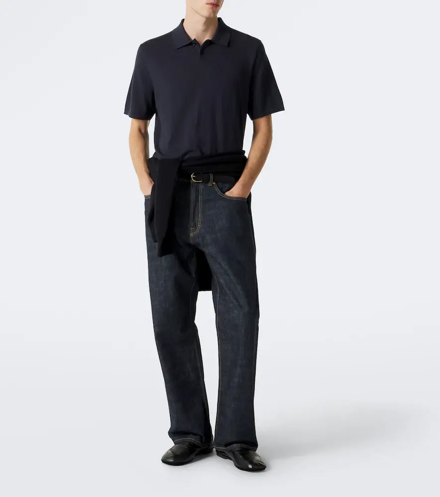 Lisa Yang Keir cotton and cashmere polo shirt | Thumbnail 3