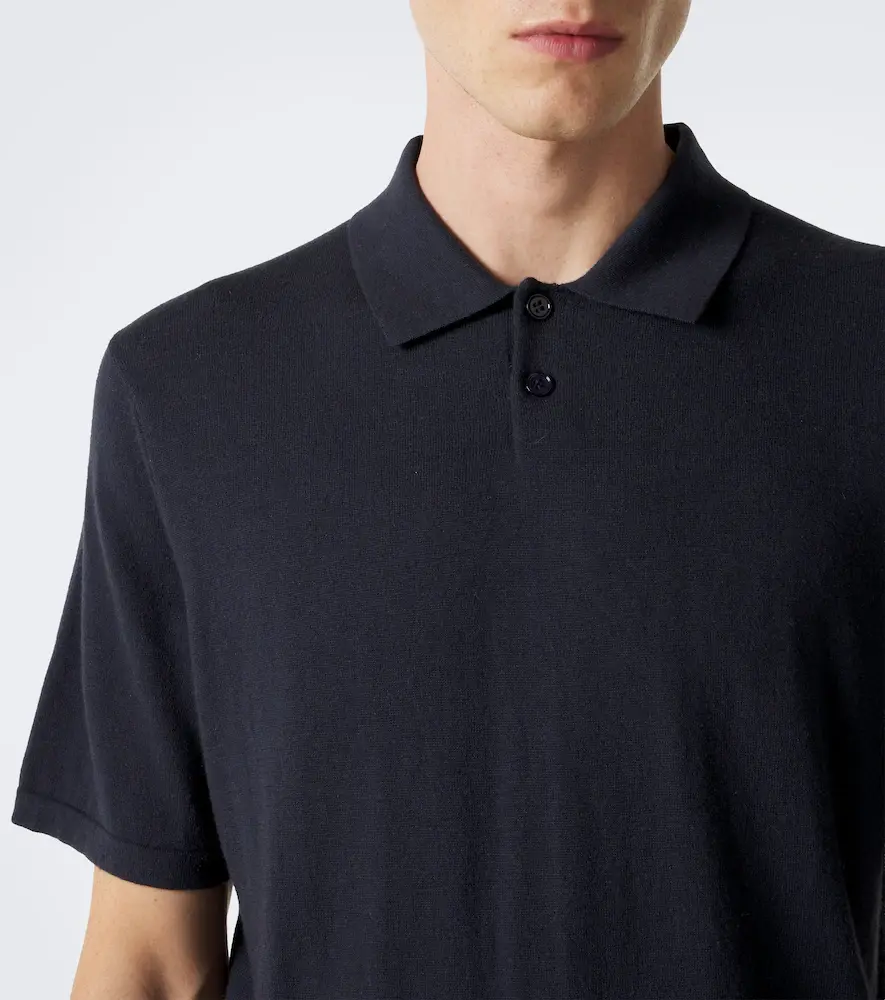 Lisa Yang Keir cotton and cashmere polo shirt | Thumbnail 4