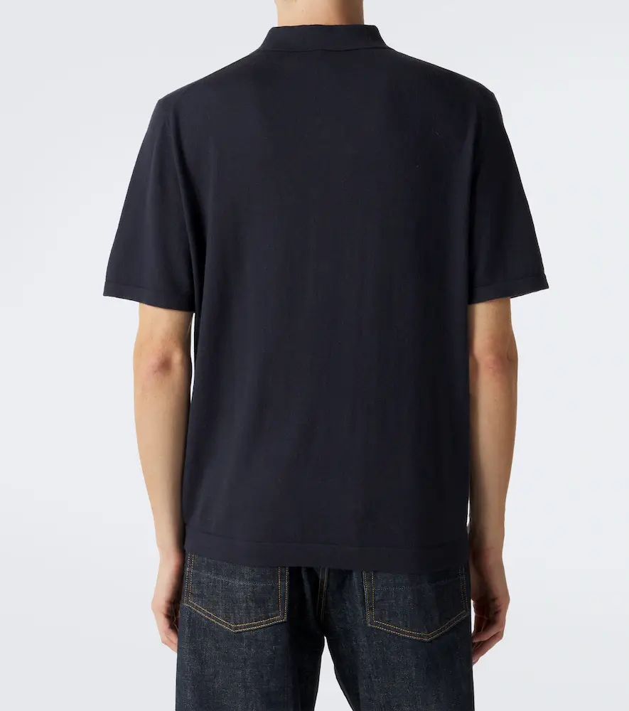 Lisa Yang Keir cotton and cashmere polo shirt | Thumbnail 6