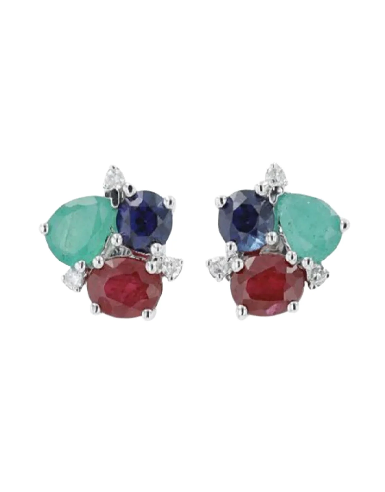 1.03ct Diamond Multi 14K Gold Multi Shaped Earrings 1.03ct Diamond Multi 14K Gold Multi Shaped Earrings