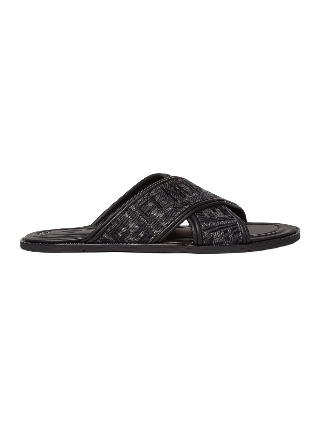 Fendi FF Jacquard Fabric Slides