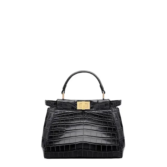Fendi Iconic small Peekaboo bag made of exquisite, black | Image 1 Fendi Iconic small Peekaboo bag made of exquisite, black | Image 1