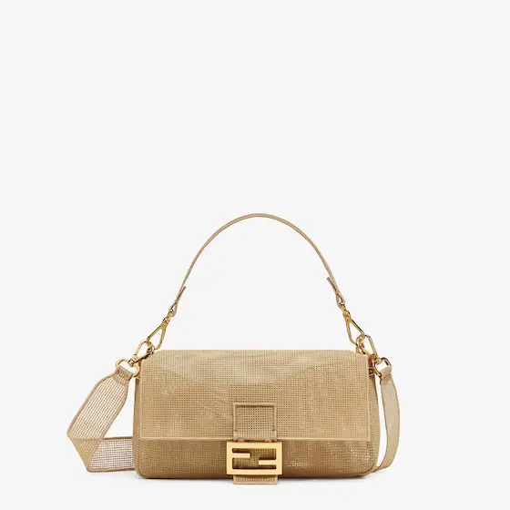 Fendi Iconic Baguette® bag made of perforated cotton | Thumbnail 7 Fendi Iconic Baguette® bag made of perforated cotton | Thumbnail 7