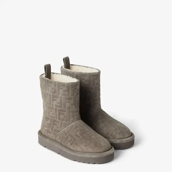 Fendi Apres Chic FF Suede Low Boots | Thumbnail 4 Fendi Apres Chic FF Suede Low Boots | Thumbnail 4