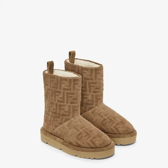 Fendi Apres Chic FF Chamois Low Boots | Thumbnail 4 Fendi Apres Chic FF Chamois Low Boots | Thumbnail 4