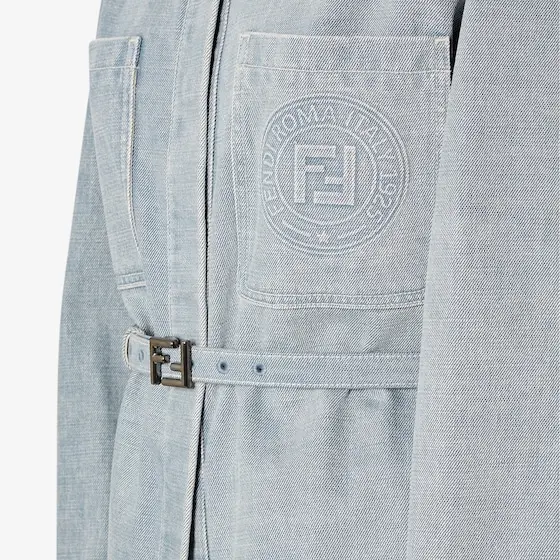 Fendi Single-breasted Go-To Jacket with shirt collar and low-cut | Thumbnail 3