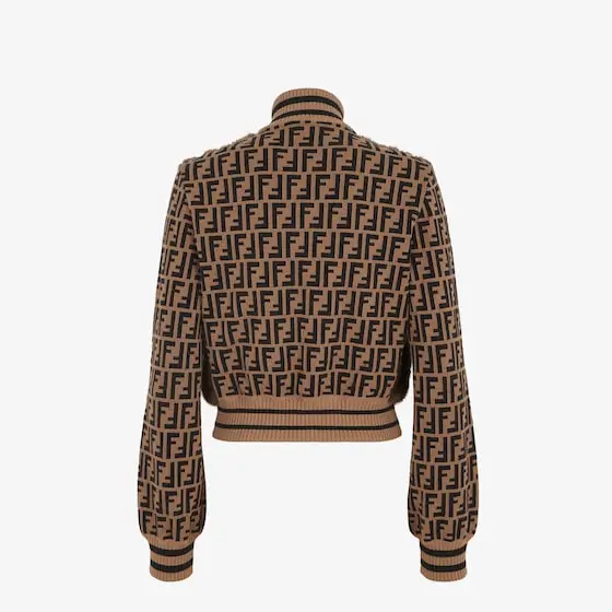 Fendi Mink and stretch jacquard knit FF bomber jacket | Thumbnail 2 Fendi Mink and stretch jacquard knit FF bomber jacket | Thumbnail 2