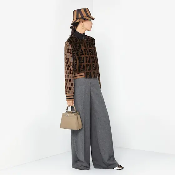 Fendi Mink and stretch jacquard knit FF bomber jacket | Thumbnail 4 Fendi Mink and stretch jacquard knit FF bomber jacket | Thumbnail 4