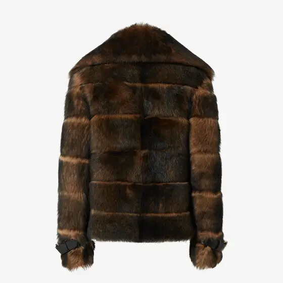 Fendi Aviator jacket with wide collar fastened with leather | Thumbnail 2 Fendi Aviator jacket with wide collar fastened with leather | Thumbnail 2