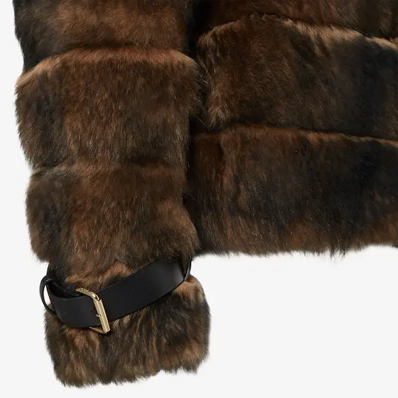 Fendi Aviator jacket with wide collar fastened with leather | Thumbnail 3 Fendi Aviator jacket with wide collar fastened with leather | Thumbnail 3