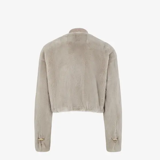 Fendi Cropped jacket with bomber jacket knit collar | Thumbnail 2 Fendi Cropped jacket with bomber jacket knit collar | Thumbnail 2