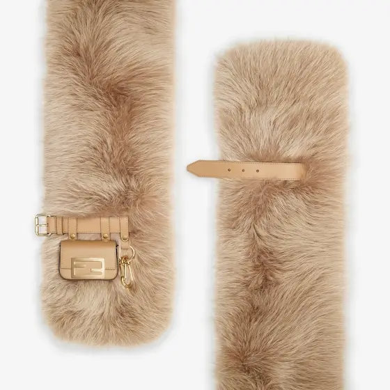 Fendi Maxi stole with multifunctional leather belt | Thumbnail 2 Fendi Maxi stole with multifunctional leather belt | Thumbnail 2