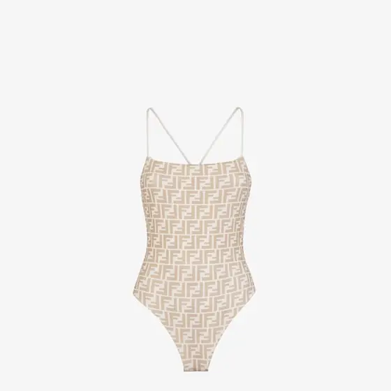 Fendi Reversible one-piece swimsuit with a straight neckline | Thumbnail 4
