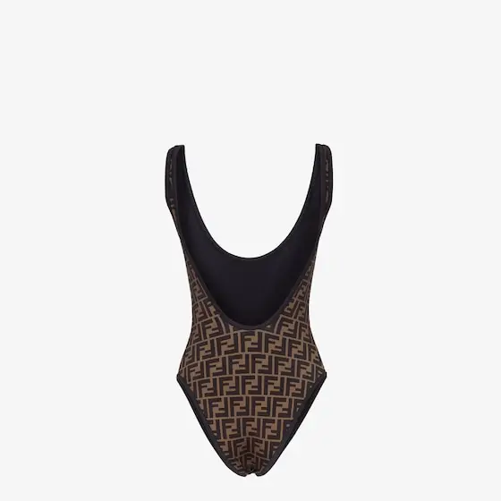 Fendi Reversible swimsuit made from brown Lycra® with full FF | Thumbnail 2 Fendi Reversible swimsuit made from brown Lycra® with full FF | Thumbnail 2