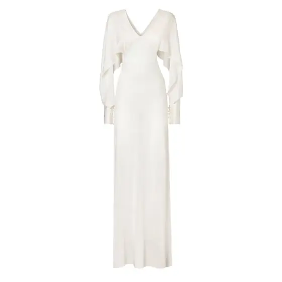 Fendi Long dress with a flowing silhouette, featuring cape | Image 1 Fendi Long dress with a flowing silhouette, featuring cape | Image 1