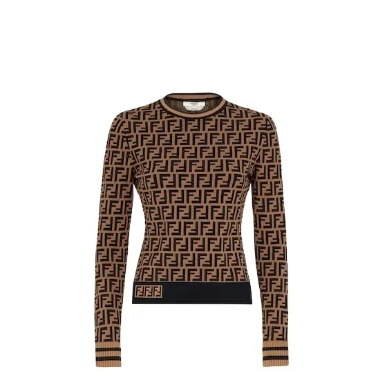 Fendi Long-sleeved fitted knit top | Image 1 Fendi Long-sleeved fitted knit top | Image 1