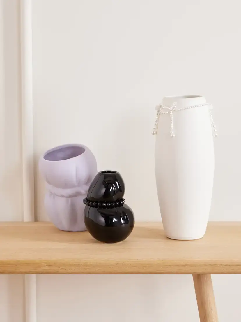 Completedworks Pearl-effect Bead-embellished Ceramic Medium Vase | Thumbnail 2 Completedworks Pearl-effect Bead-embellished Ceramic Medium Vase | Thumbnail 2