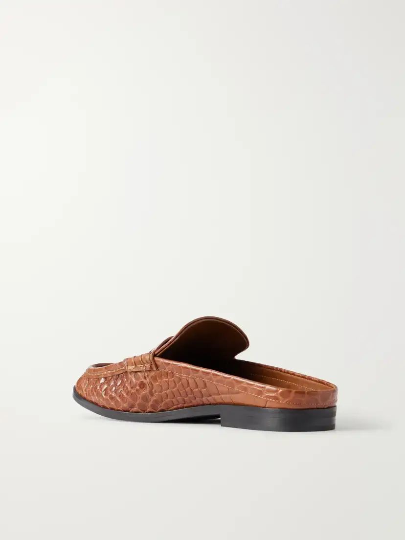 Simkhai Dean Croc-effect Leather Slip-ons | Thumbnail 3 Simkhai Dean Croc-effect Leather Slip-ons | Thumbnail 3