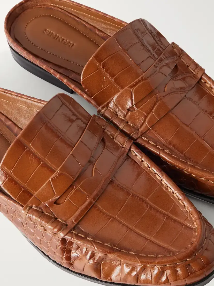 Simkhai Dean Croc-effect Leather Slip-ons | Thumbnail 5 Simkhai Dean Croc-effect Leather Slip-ons | Thumbnail 5