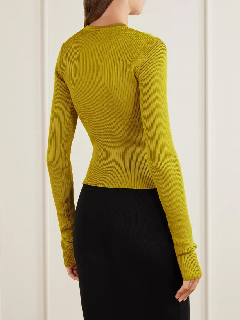 RIER Ribbed Silk T-shirt | Thumbnail 3 RIER Ribbed Silk T-shirt | Thumbnail 3
