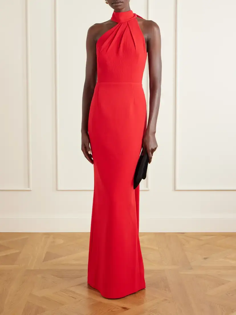 Rebecca Vallance Raziel Bow-detailed Crepe Gown | Thumbnail 2