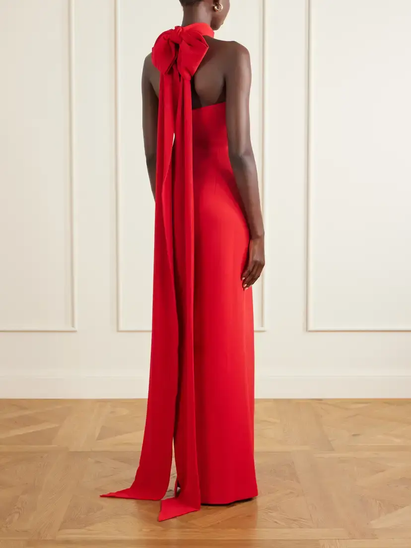 Rebecca Vallance Raziel Bow-detailed Crepe Gown | Thumbnail 3